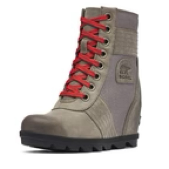 Sorel Lexie Women's Quarry Gray
Leather Lace Up Wedge Boots Size US
6.5 - Picture 2 of 6